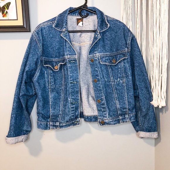 Lee Jackets & Blazers - Vintage Lee Denim Oversized Bomber Jacket